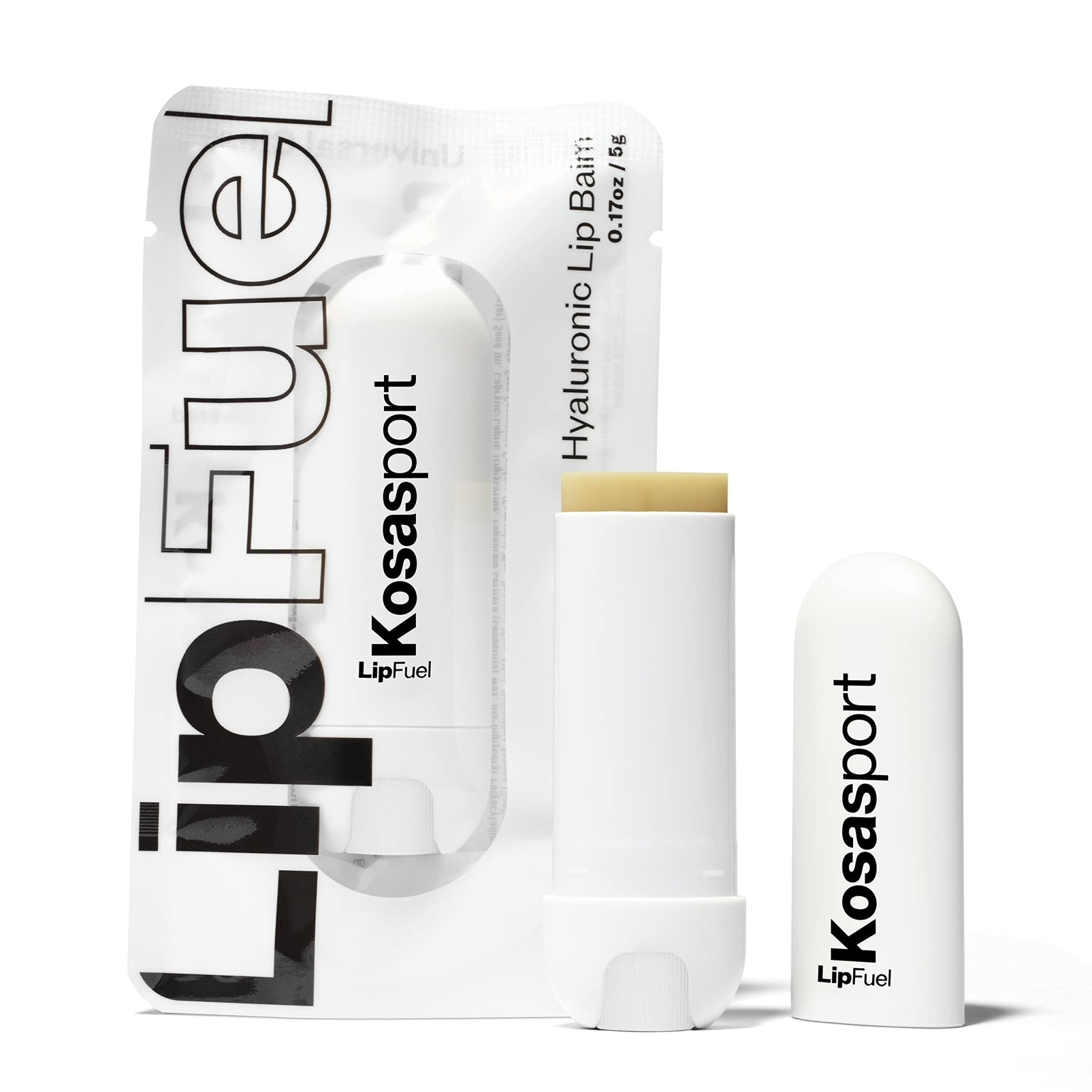Kosas Lipfuel Hyaluronic Active Sport Lip Balm - Hydrates, Energizes and Protects - Natural Lip Treatment and Care (Baseline) - TrustMedUSA
