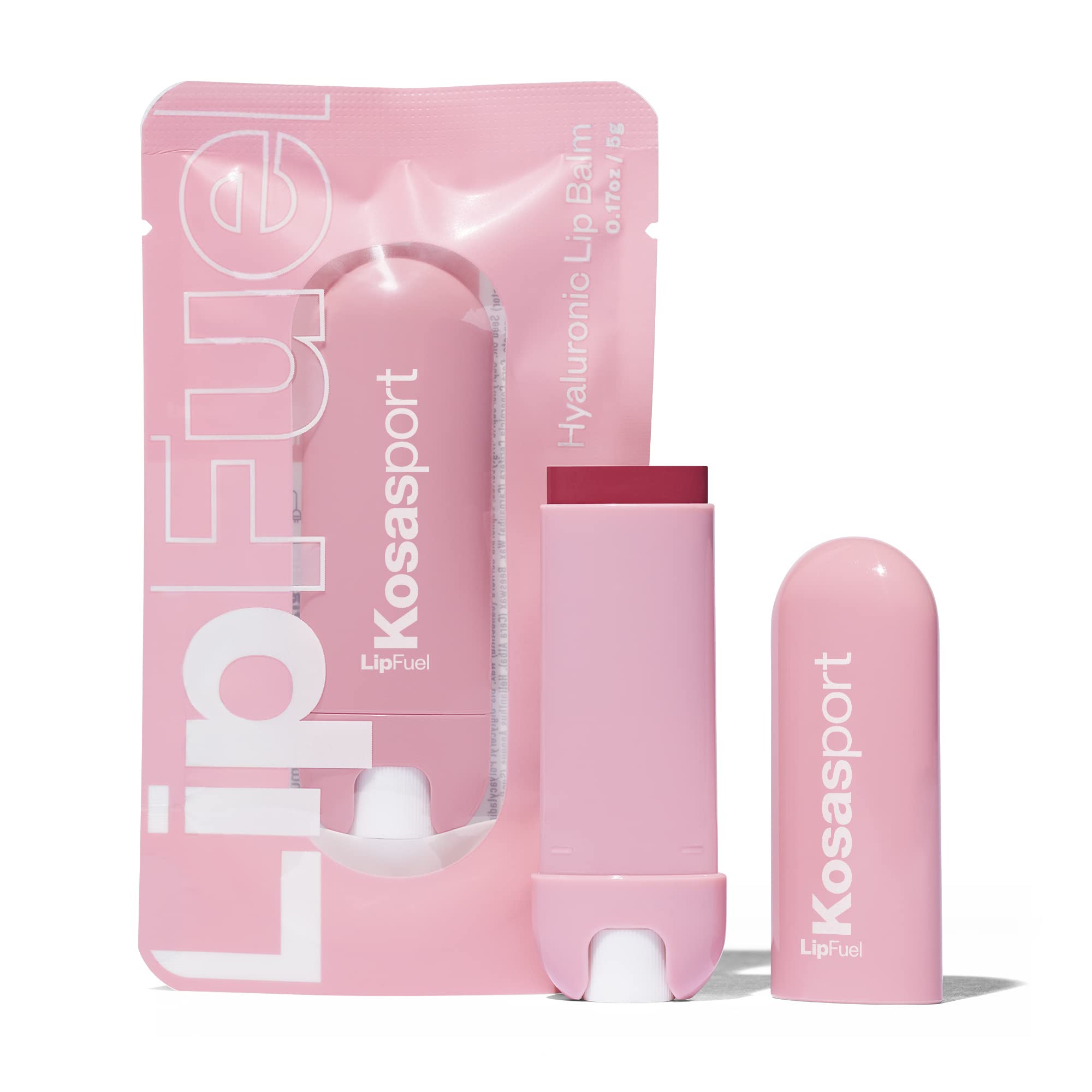 Kosas Lipfuel Hyaluronic Active Sport Lip Balm - Hydrates, Energizes and Protects - Natural Lip Treatment and Care (Rush) - TrustMedUSA