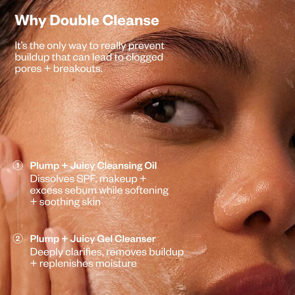 Kosas Plump + Juicy Cushiony Calm Botanical Cleansing Oil – Hydrating Makeup Remover for Sensitive Skin, Non-Greasy Oil Cleanser with Ceramides & Squalane for Soft, Soothed Skin - TrustMedUSA