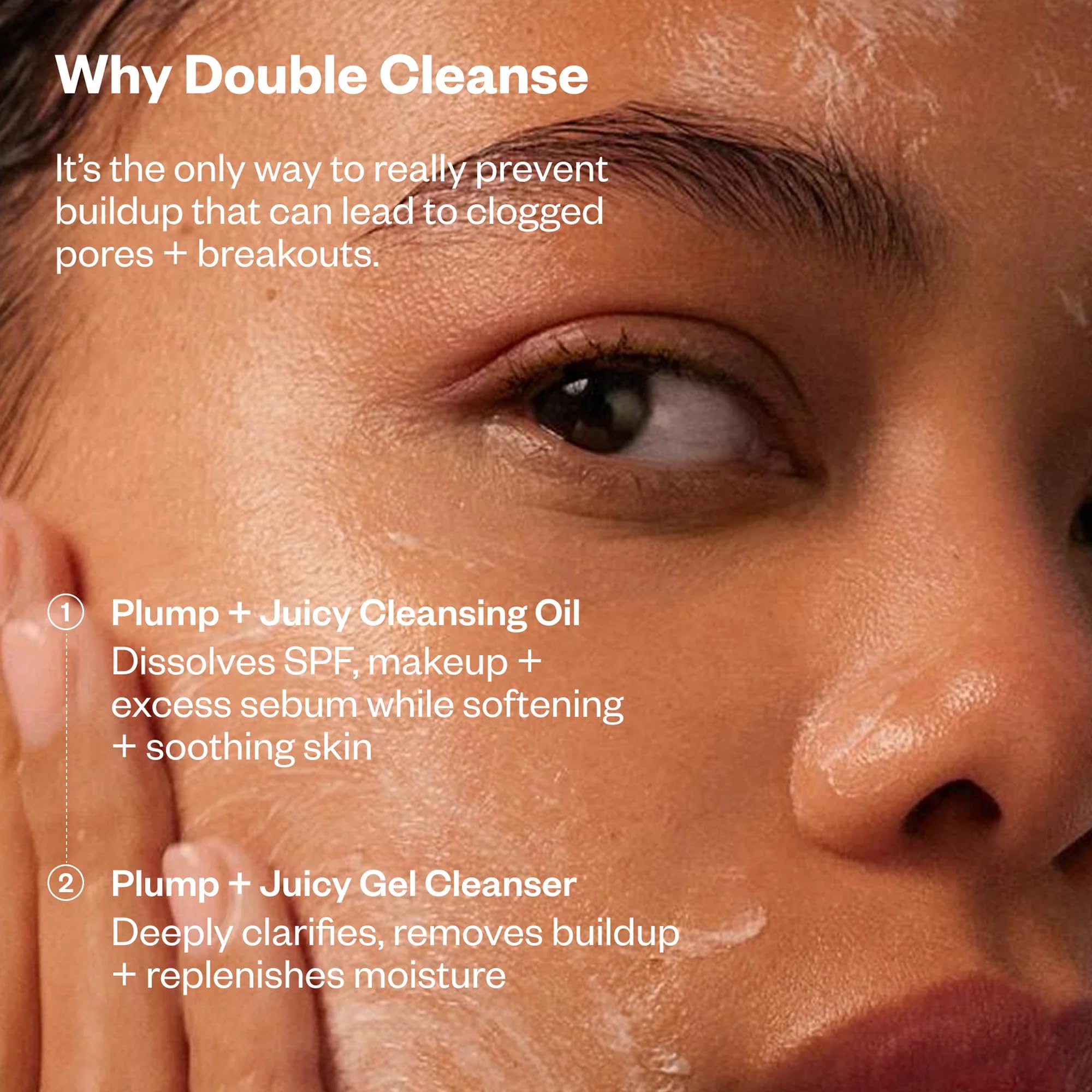 Kosas Plump + Juicy Cushiony Calm Botanical Cleansing Oil – Hydrating Makeup Remover for Sensitive Skin, Non-Greasy Oil Cleanser with Ceramides & Squalane for Soft, Soothed Skin - TrustMedUSA