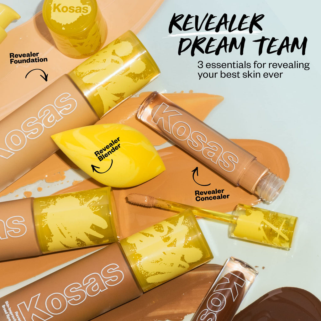 Kosas Revealer Liquid Foundation SPF 25 – Medium Buildable Coverage, Hydrating Natural Glow Finish, Light Medium Neutral 200 - TrustMedUSA