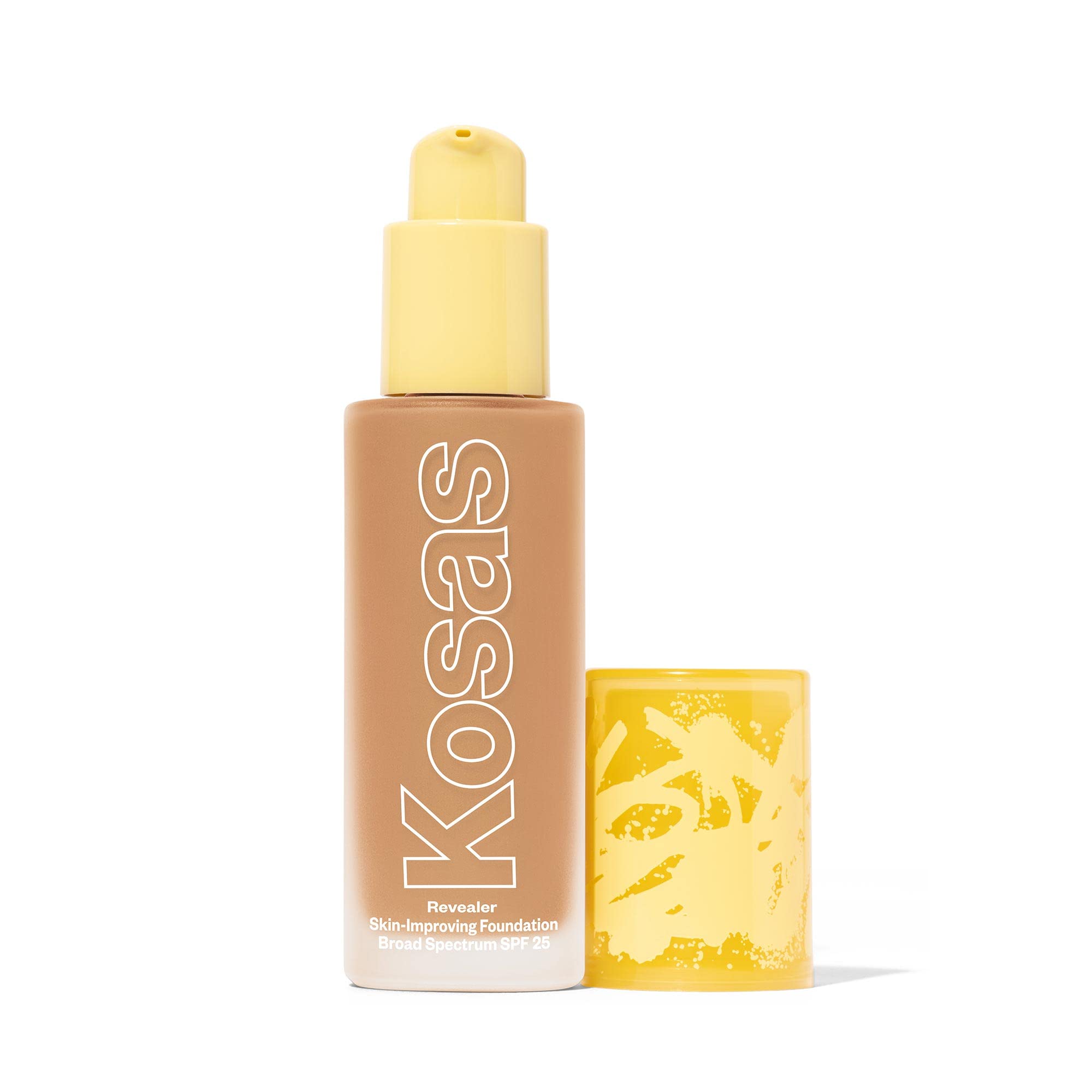 Kosas Revealer Liquid Foundation SPF 25 – Medium Buildable Coverage, Hydrating Natural Glow Finish, Medium Neutral 220 - TrustMedUSA