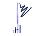 Kosas Soulgazer Gel Eyeliner (Enigma) - Waterproof, Smudge-Proof Pen with Hyaluronic Acid - Retractable Eyeliner Pencil with Sharpener & Smudger, Long-Lasting - Blackened Blue Satin - TrustMedUSA