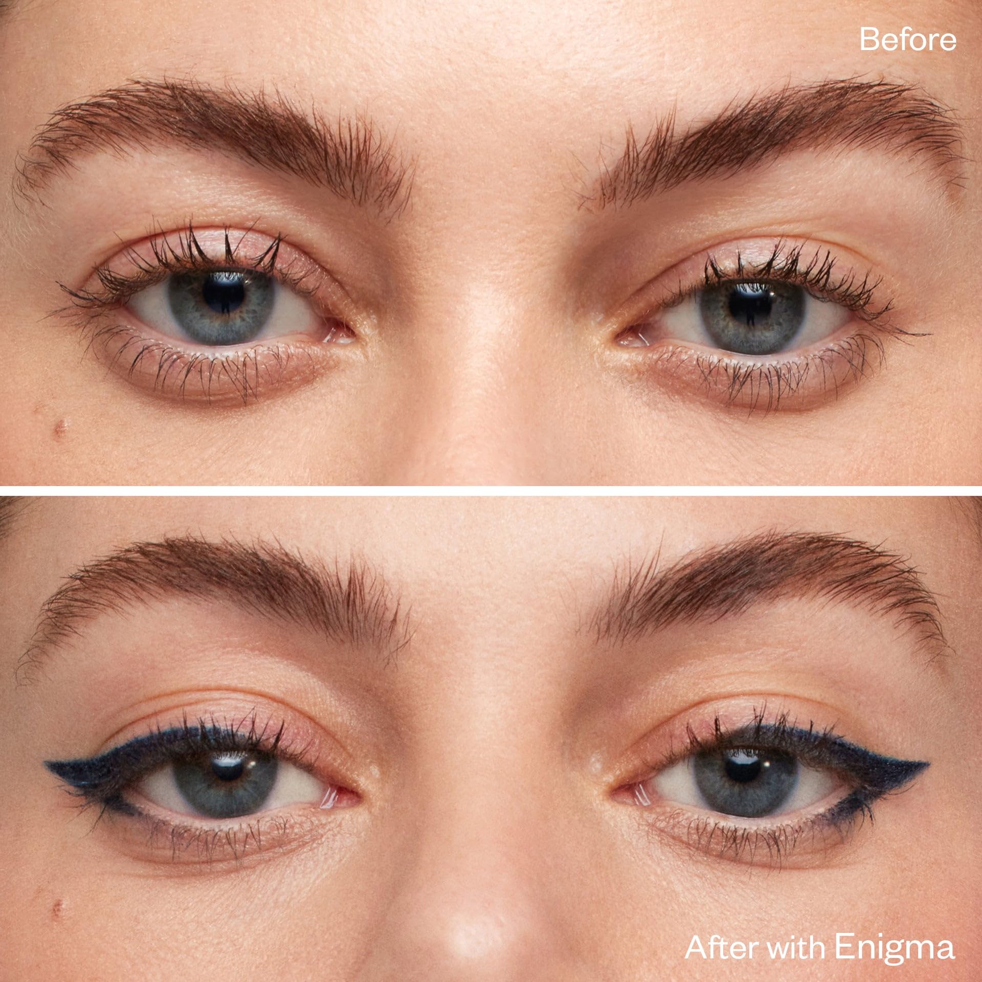 Kosas Soulgazer Gel Eyeliner (Enigma) - Waterproof, Smudge-Proof Pen with Hyaluronic Acid - Retractable Eyeliner Pencil with Sharpener & Smudger, Long-Lasting - Blackened Blue Satin - TrustMedUSA