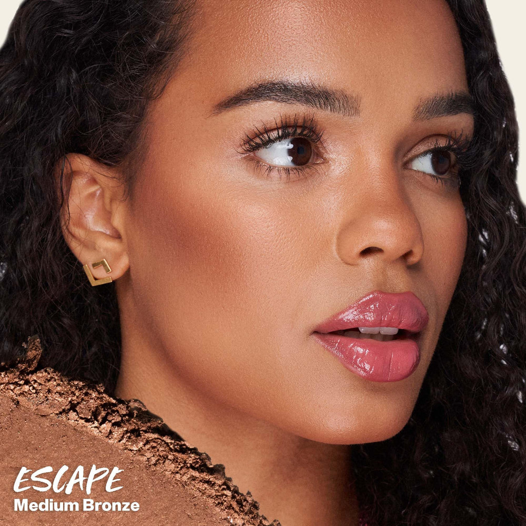 Kosas Sun Show Glowy Warmth Baked Bronzer - Contouring Powder for Cheekbones, Nose & Jawline - Enriched with Concentrated Fatty Acids - Talc-Free, Vegan & Hypoallergenic - Escape - TrustMedUSA