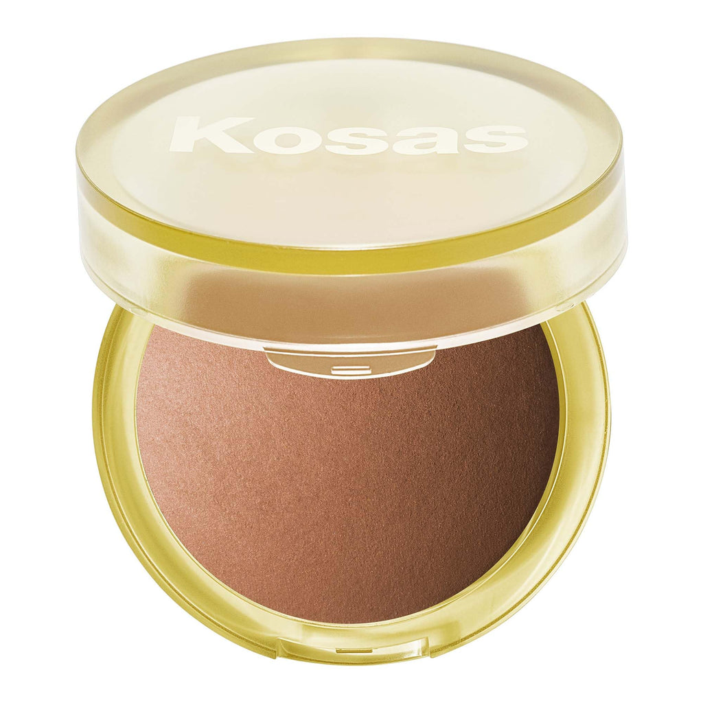 Kosas Sun Show Glowy Warmth Baked Bronzer - Contouring Powder for Cheekbones, Nose & Jawline - Enriched with Concentrated Fatty Acids - Talc-Free, Vegan & Hypoallergenic - Escape - TrustMedUSA