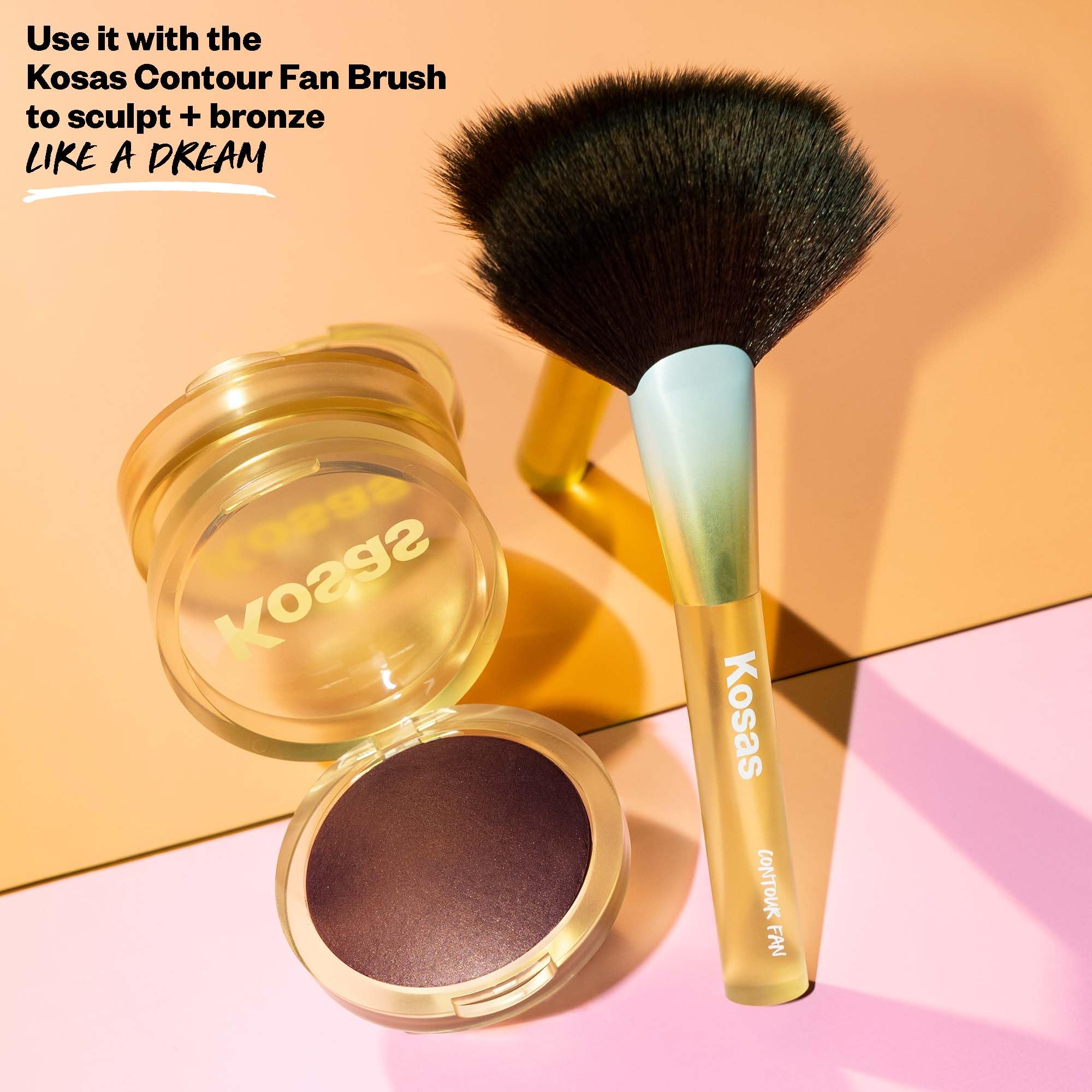 Kosas Sun Show Glowy Warmth Baked Bronzer - Contouring Powder for Cheekbones, Nose & Jawline - Enriched with Concentrated Fatty Acids - Talc-Free, Vegan & Hypoallergenic - Tropic - Maple Wellness Supplements