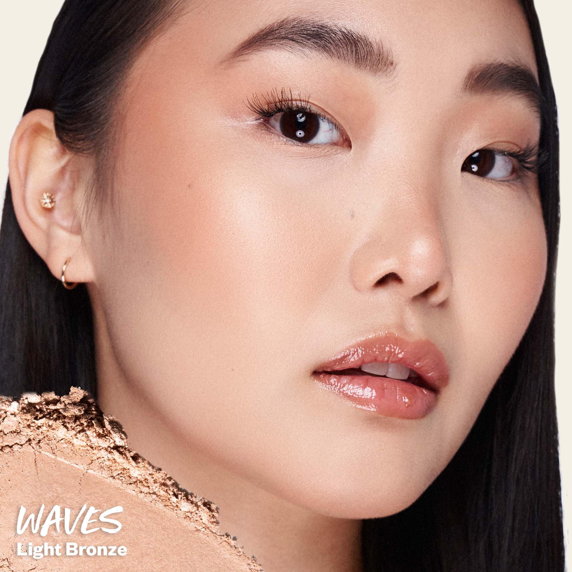 Kosas Sun Show Glowy Warmth Baked Bronzer - Contouring Powder for Cheekbones, Nose & Jawline - Enriched with Concentrated Fatty Acids - Talc-Free, Vegan & Hypoallergenic - Waves - TrustMedUSA