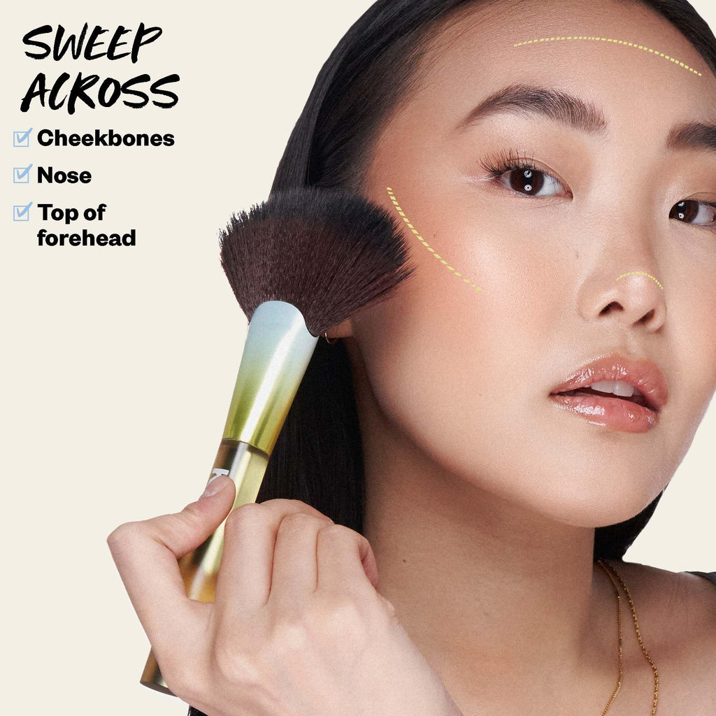 Kosas Sun Show Glowy Warmth Baked Bronzer - Contouring Powder for Cheekbones, Nose & Jawline - Enriched with Concentrated Fatty Acids - Talc-Free, Vegan & Hypoallergenic - Waves - TrustMedUSA