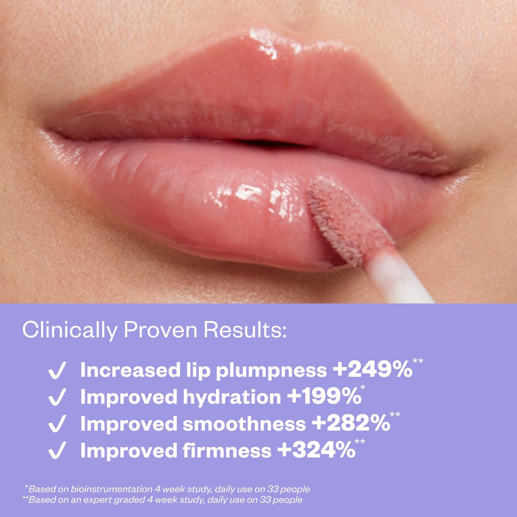 Kosas Wet Lip Oil Gloss - Hydrating Lip Plumping Treatment with Hyaluronic Acid & Peptides, Non-Sticky Finish (Unbuttoned) - TrustMedUSA