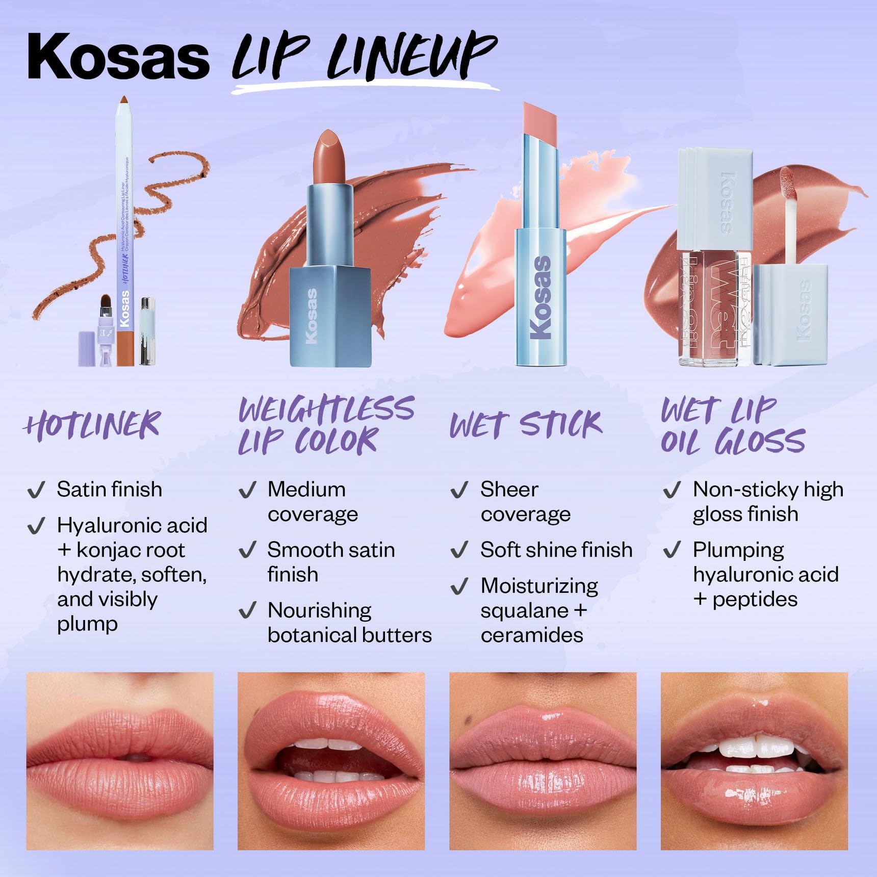 Kosas Wet Lip Oil Gloss| Juicy, Plumping Treatment, (Revealed) - TrustMedUSA