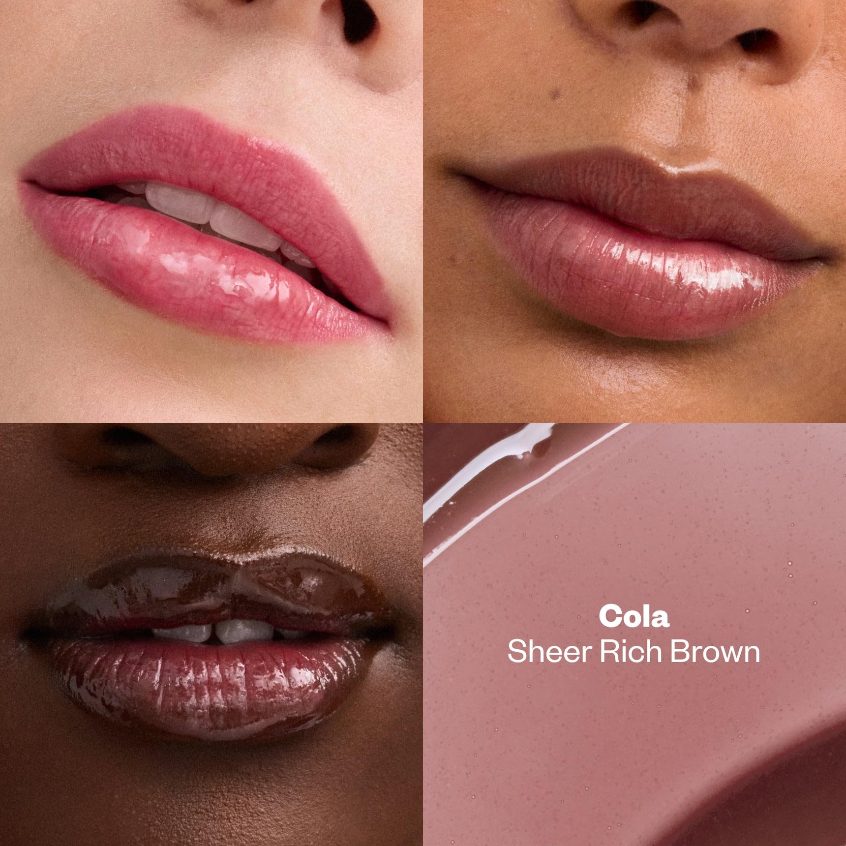 Kosas Wet Lip Oil Gloss – Plumping Peptide Lip Treatment Gloss in Sheer Rich Brown, Hydrating with Hyaluronic Acid, Peptides & Plant Oils, Non-Sticky, Vegan, Clean Beauty Lip Gloss (Cola) 0.15 oz - Maple Wellness Supplements