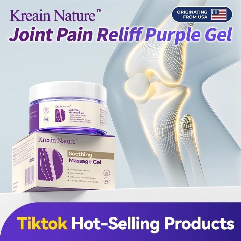 Kreain Nature 2 PCS Joint Gel Purple Soothing Massage Gel Soothes Knees, Lumbar, Neck, Back, Shoulders, Hands, and Feet, 1.76 oz - TrustMedUSA