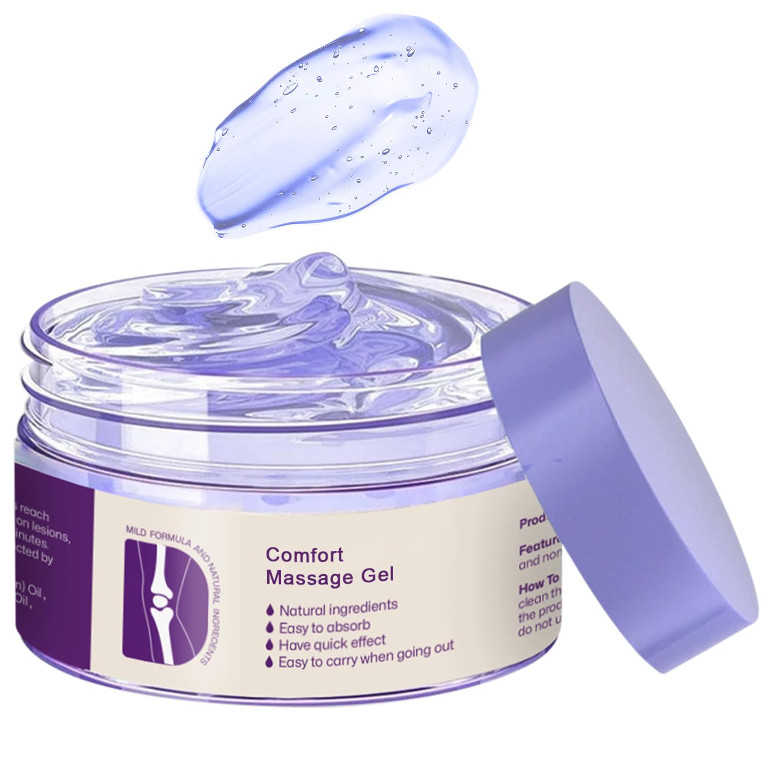Kresin Joint Comfort Gel, Kresin Joint Comfort Purple Gel, for Neck, Back, Knees, Lumbar, and Feet, Absorb Quickly, 1PC, Purple - TrustMedUSA