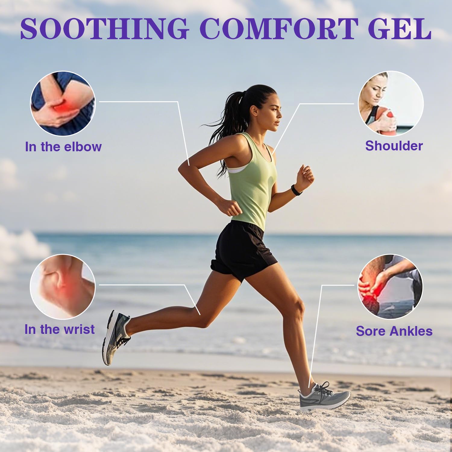 Kresin Joint Comfort Gel, Kresin Joint Comfort Purple Gel, for Neck, Back, Knees, Lumbar, and Feet, Absorb Quickly, 1PC, Purple - TrustMedUSA