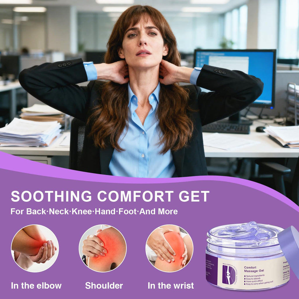 Kresin Joint Comfort Purple Gel, Kresin Joint Comfort Massage Gel, Soothes Discomfort for Neck, Back, Knees, Lumbar, and Feet, Absorb Quickly and Non-Greasy, 1.76 OZ, Violet - TrustMedUSA