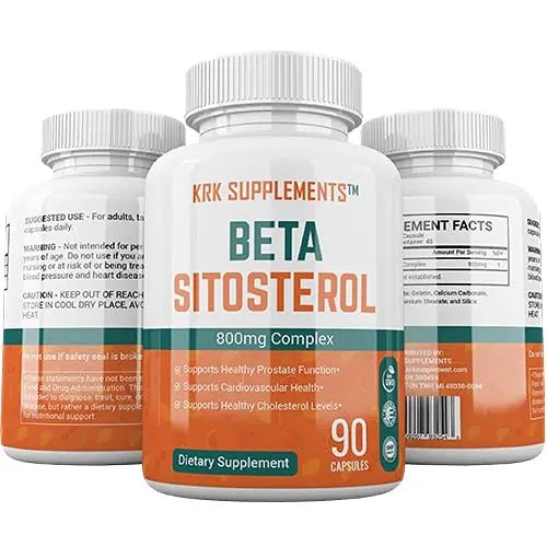 KRK SUPPLEMENTS Bundle Combo for 3 Total Bottles of Beta Sitosterol 800mg - TrustMedUSA