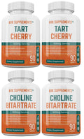 KRK SUPPLEMENTS Bundle Combo of 2 Bottles of Choline Bitartrate and 2 Bottles - TrustMedUSA