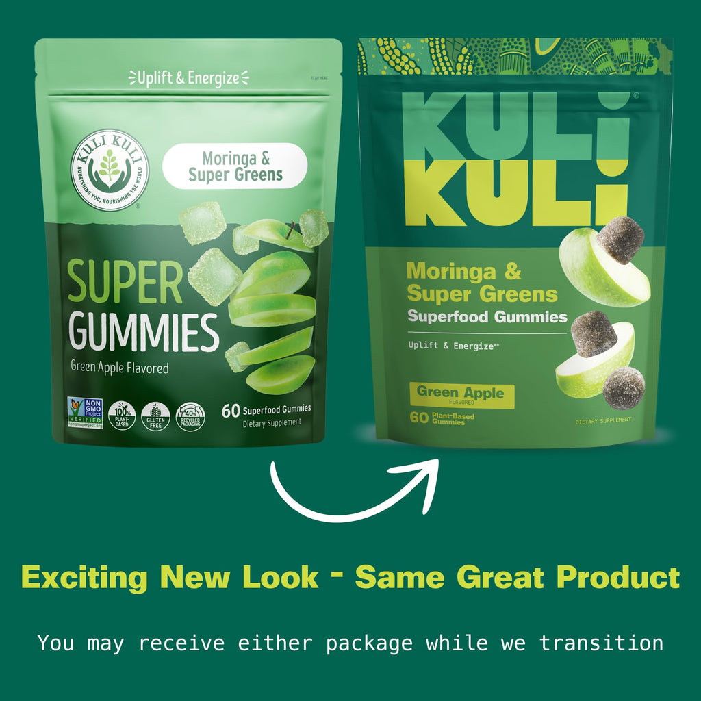 Kuli Kuli Super Energy Gummies - Energy Supplements with Moringa, Caffeine-Free Natural Energy Booster - 60 Non-GMO, Gluten-Free Moringa Gummies - TrustMedUSA
