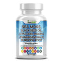 Kun Shafi Sea Moss Complex – with Black Seed Oil, Shilajit, Amla, Moringa, Turmeric, Ashwagandha & Burdock – Enriched with Vitamin C, D3, Chlorophyll, Manuka & Ginger – 60 Capsules - TrustMedUSA