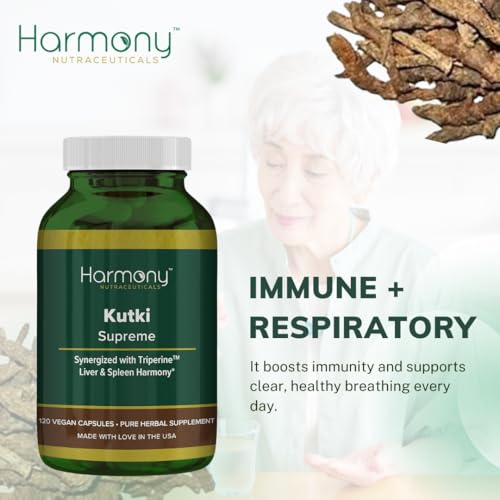 Kutki Supreme - Harmony Nutraceuticals Ayurvedic Medicine for Healthy Skin, Immune and Respiratory Systems - 120 Vegan Organic Capsules - TrustMedUSA