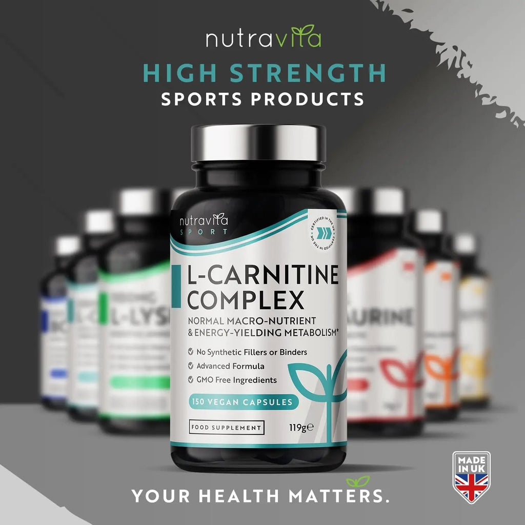 L-Carnitine Complex - High Strength Capsules with Added Riboflavin, Biotin, Chromium - TrustMedUSA