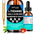 L Theanine Liquid Drops - Double Strength L-Theanine 200mg for Adults & Kids, Fast Absorption Gaba L-Theanine Supplements w. Magnesium & Jujube Seed for Nerve & Sleep, Relaxation & Mood Support丨Vegan - TrustMedUSA