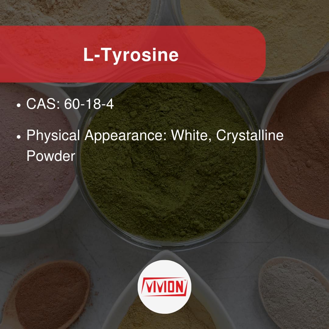 L-Tyrosine Powder 1000 Grams - Nootropic & Sports Nutrition Amino Acid - Powdered for Cognitive, Mood & Stress Support Tablet Capsule Formulations - 1 kg (2.2 lb) - TrustMedUSA