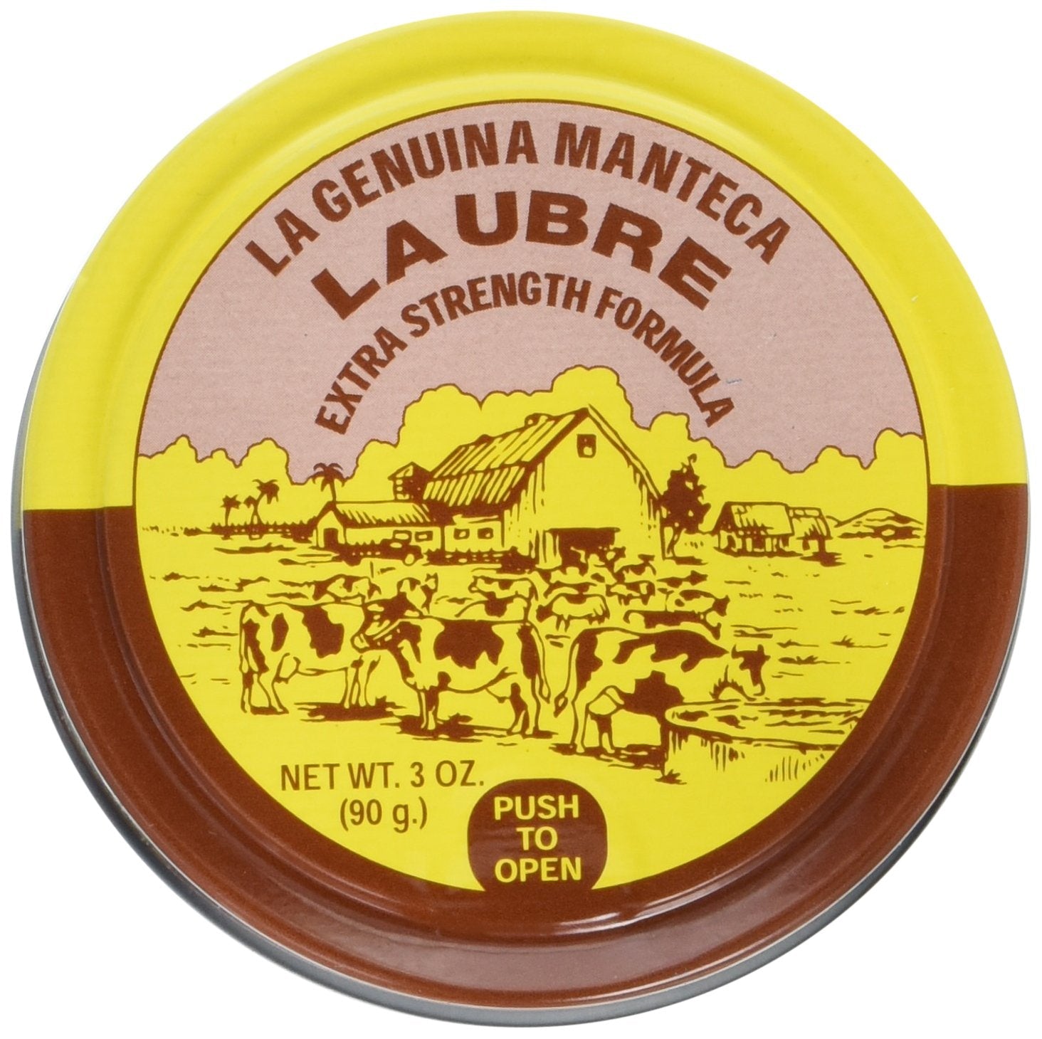 La Genuina Manteca Ubre Tin/Lata 3 Oz. (90g.) Extra Strength Formula - TrustMedUSA