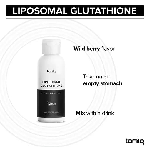 Lab Tested Ultra Bioavailable Liposomal Glutathione - 4 fl. oz Mixable Wild Berry Natural - TrustMedUSA
