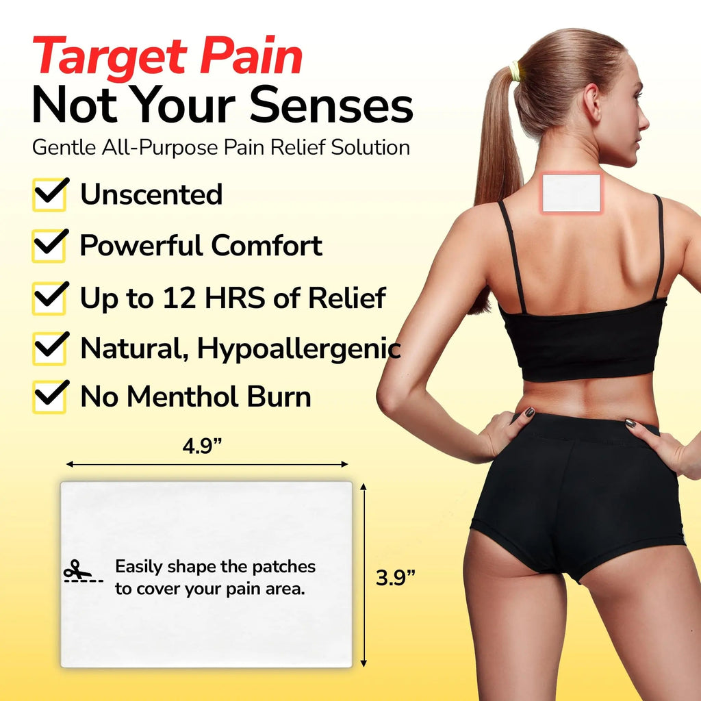 LABOFLEX Arnipatch Natural Arnica Pain Relief Hydrogel Patches – Long Lasting Relief for Muscle Soreness, Swelling, Inflammation, Stiffness & Injury on Back, Knee & Neck (Box, 10, Count) - TrustMedUSA