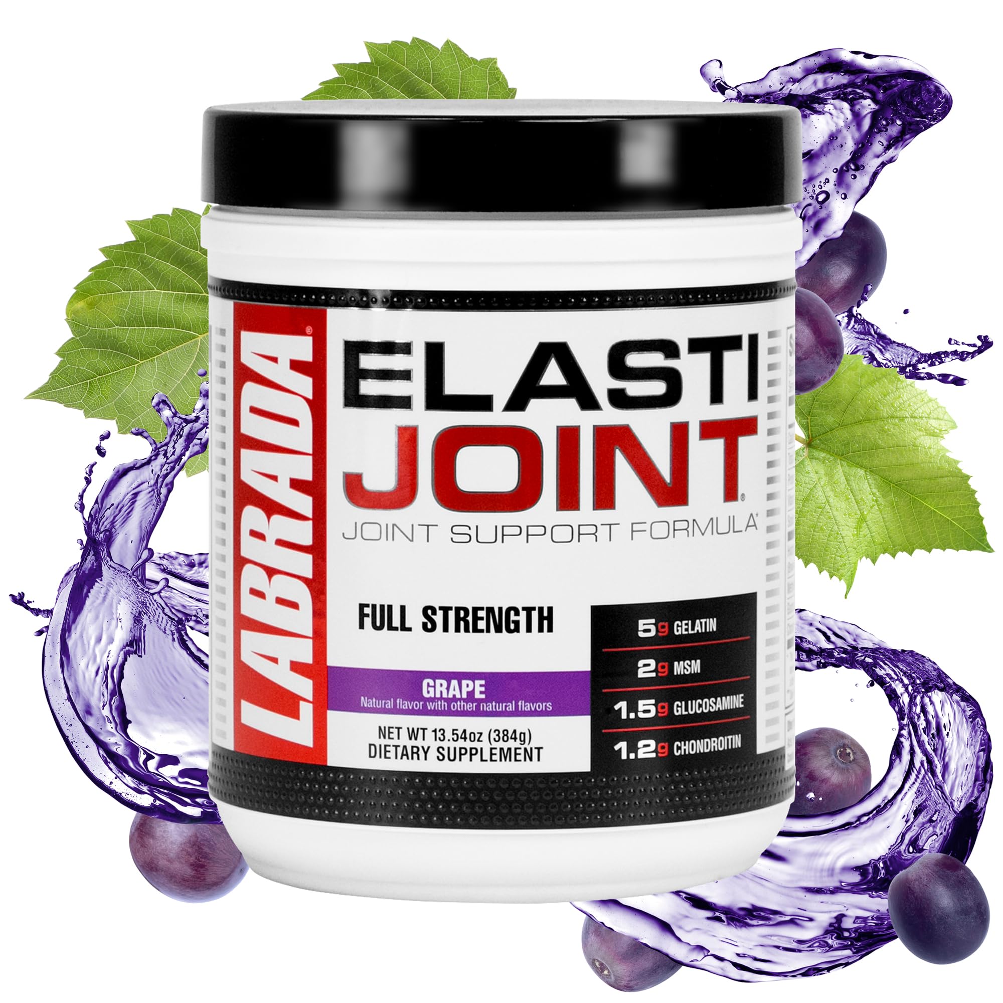 Labrada Nutrition Elastijoint, Grape - Glucosamine Joint Support Supplement Powder for Men & Women, Joint Relief & Bone Health Supplement with MSM, Glucosamine Chondroitin MSM - Gluten-Free - Maple Wellness Supplements