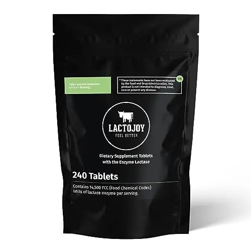 LactoJoy Lactase Pills I 240 Pieces Refill Package I Powerful Lactase Enzymes for Lactose - TrustMedUSA