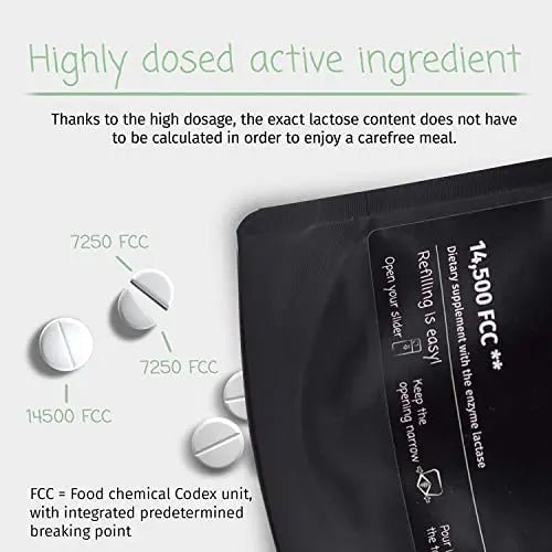 LactoJoy Lactase Pills I 240 Pieces Refill Package I Powerful Lactase Enzymes for Lactose - TrustMedUSA