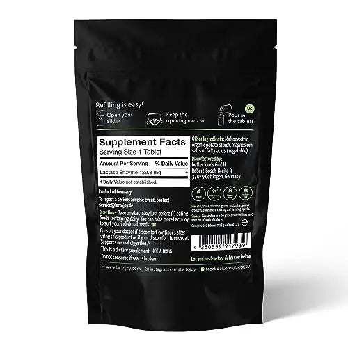 LactoJoy Lactase Pills I 240 Pieces Refill Package I Powerful Lactase Enzymes for Lactose - TrustMedUSA