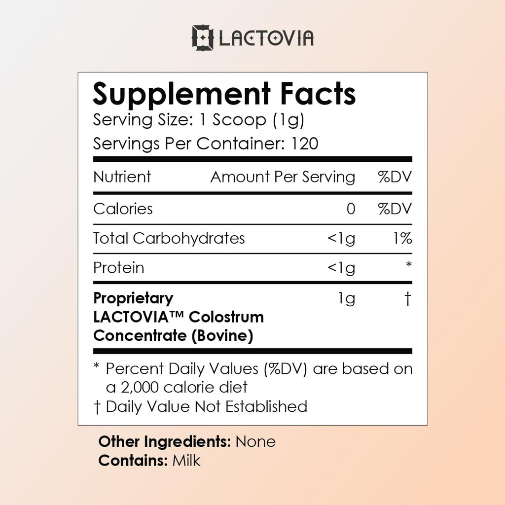LACTOVIA Bovine Colostrum Powder – Chocolate Flavor | Grass-Fed Colostrum Supplement | Gut & Immune Health Support | Keto, Gluten & Fat-Free | for Women & Men - TrustMedUSA