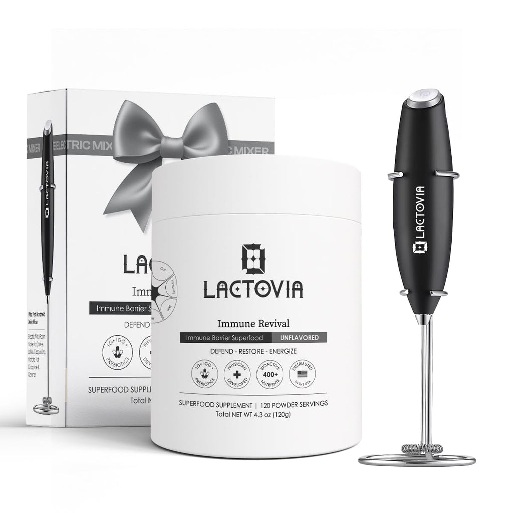 LACTOVIA Bovine Colostrum Powder | Grass-Fed Organic Colostrum Supplement | Gut & Immune Health Support | Raw, Unflavored | Keto, Gluten & Fat-Free | for Women & Men - TrustMedUSA