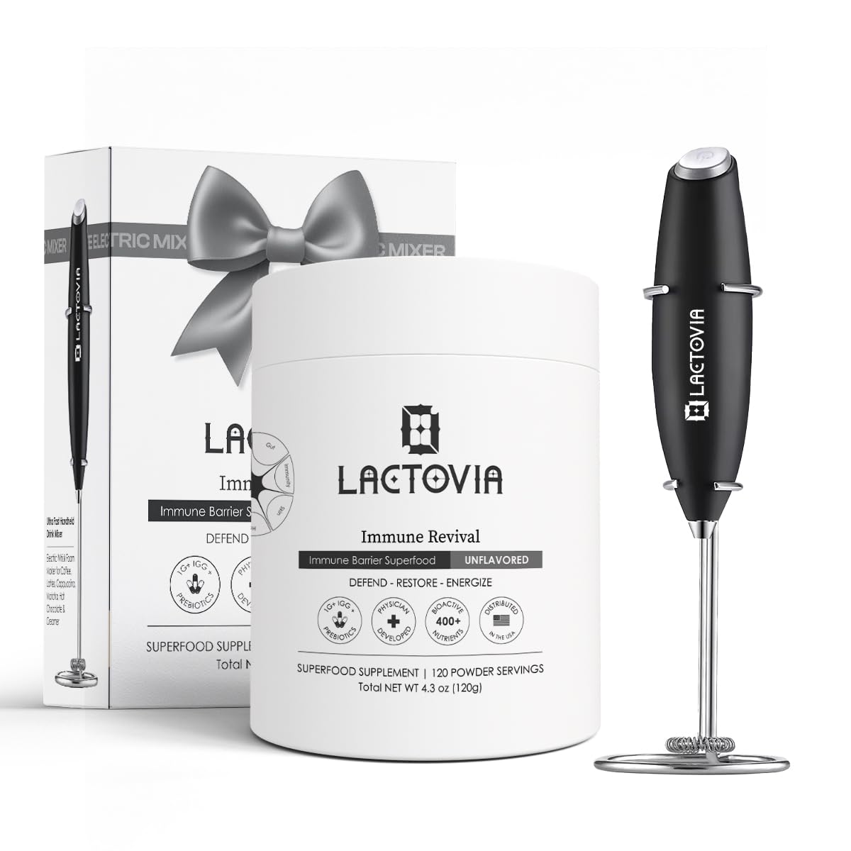 LACTOVIA Bovine Colostrum Powder | Grass-Fed Organic Colostrum Supplement | Gut & Immune Health Support | Raw, Unflavored | Keto, Gluten & Fat-Free | for Women & Men - TrustMedUSA