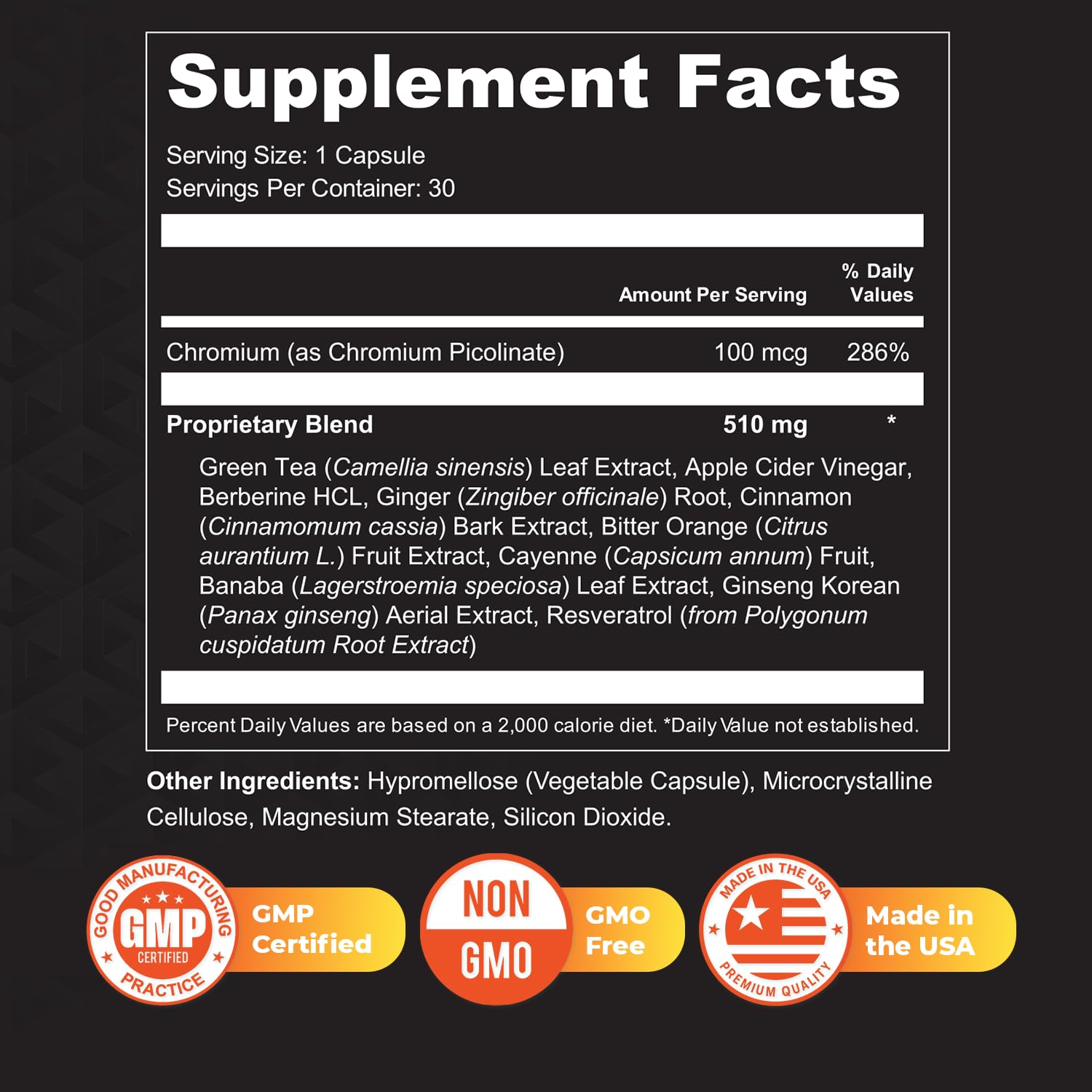 Laellium Capsules – Natural Supplement with Green Tea, Apple Cider Vinegar & Ginseng – Non-GMO, Supports Wellness – 30 Capsules, 1 Month Supply - TrustMedUSA