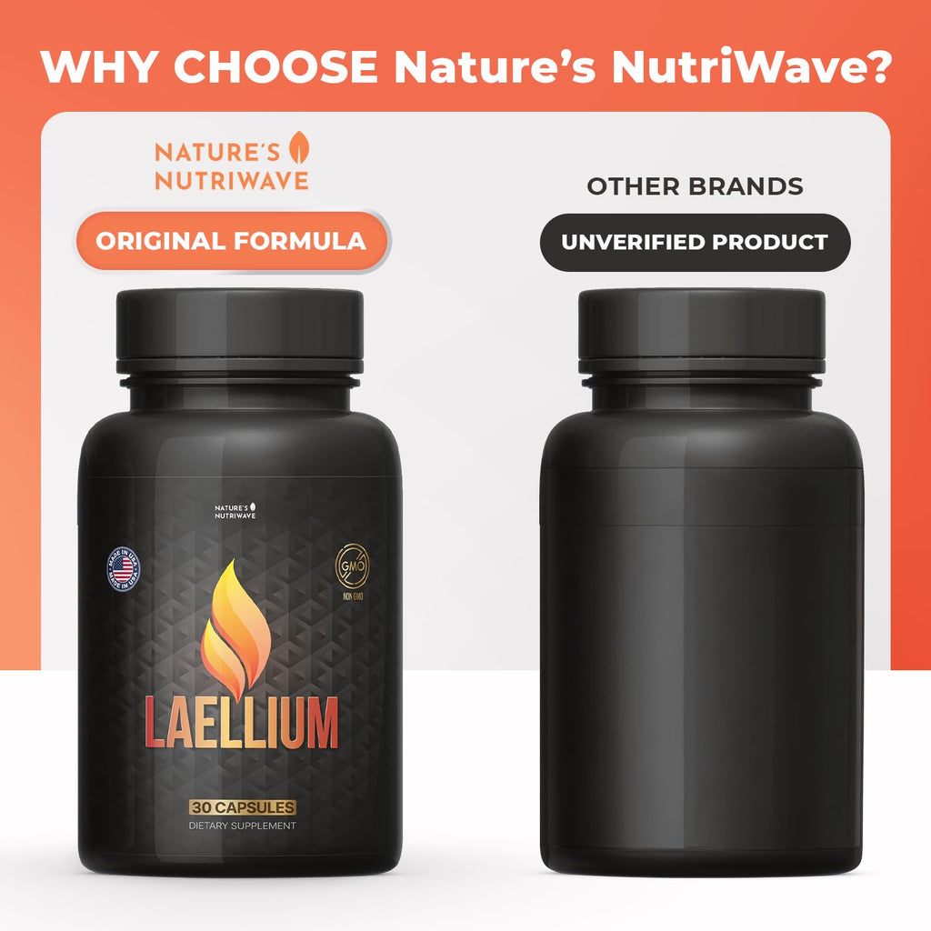 Laellium Capsules – Natural Supplement with Green Tea, Apple Cider Vinegar & Ginseng – Non-GMO, Supports Wellness – 30 Capsules, 1 Month Supply - TrustMedUSA