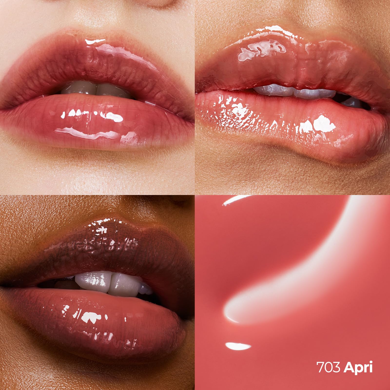 Laka Fruity Lip Glotioner, 10ml/0.33 fl.oz, Lip Gloss with High Shine Vivid Colors, Jelly tip for Hygienic & Easy Application, K-Beauty (703 Apri) - TrustMedUSA