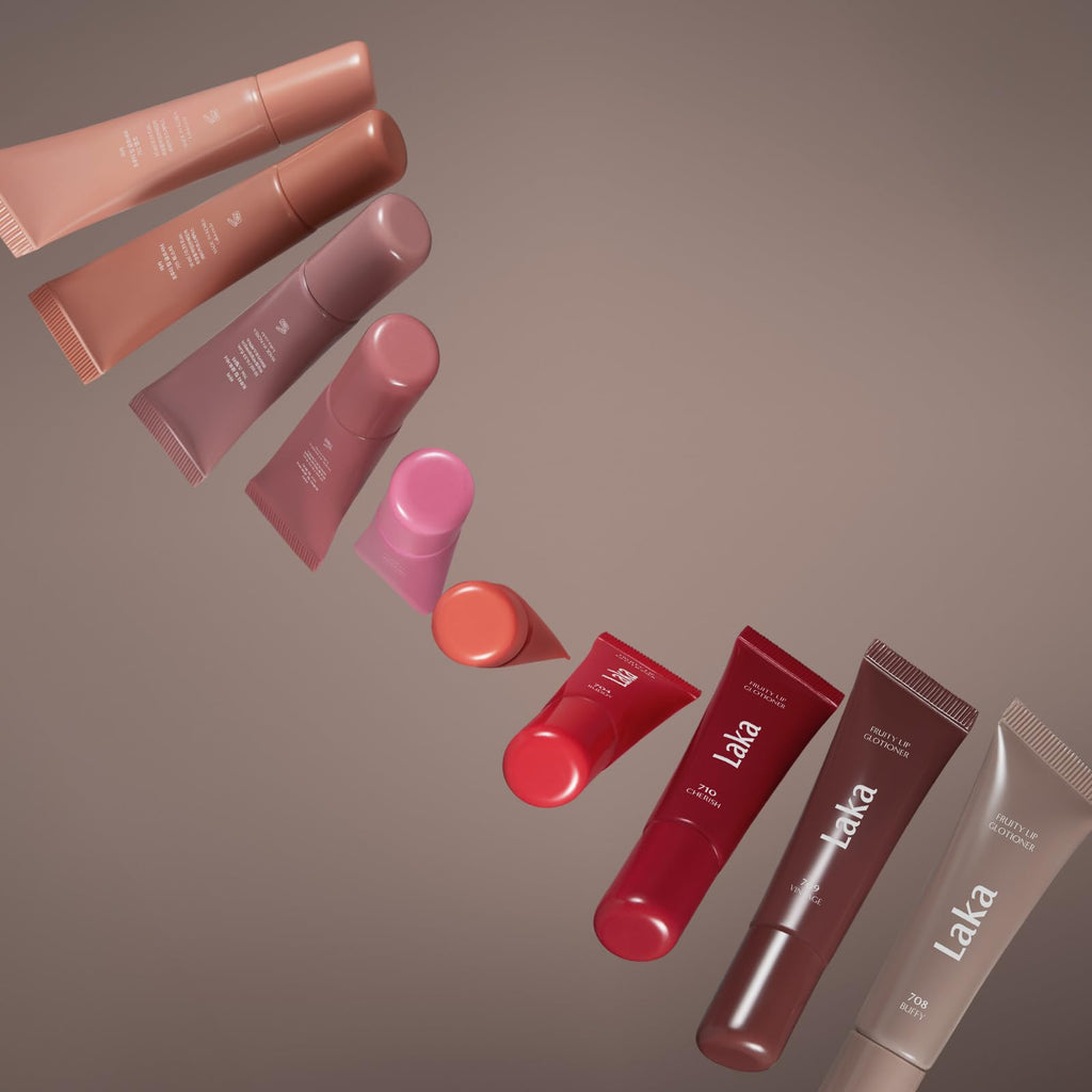 Laka Fruity Lip Glotioner, 10ml/0.33 fl.oz, Lip Gloss with High Shine Vivid Colors, Jelly tip for Hygienic & Easy Application, K-Beauty (703 Apri) - TrustMedUSA