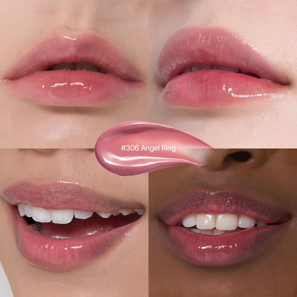 Laka Jelling Nude Gloss, 4.5g/0.15oz, Sheer Hydrating Lip Oil with No Stain, Non-Sticky, Nourishing Gloss for a Glowy Look, K-Beauty (306 Angelring) - TrustMedUSA