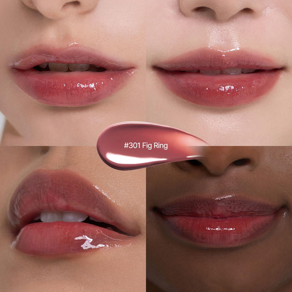 Laka Jelling Nude Gloss, Sheer Hydrating Lip Oil with No Stain, Non-Sticky, Nourishing Gloss for a Glowy Look, K-Beauty (301 Figring, 1.9g/0.07oz) - TrustMedUSA