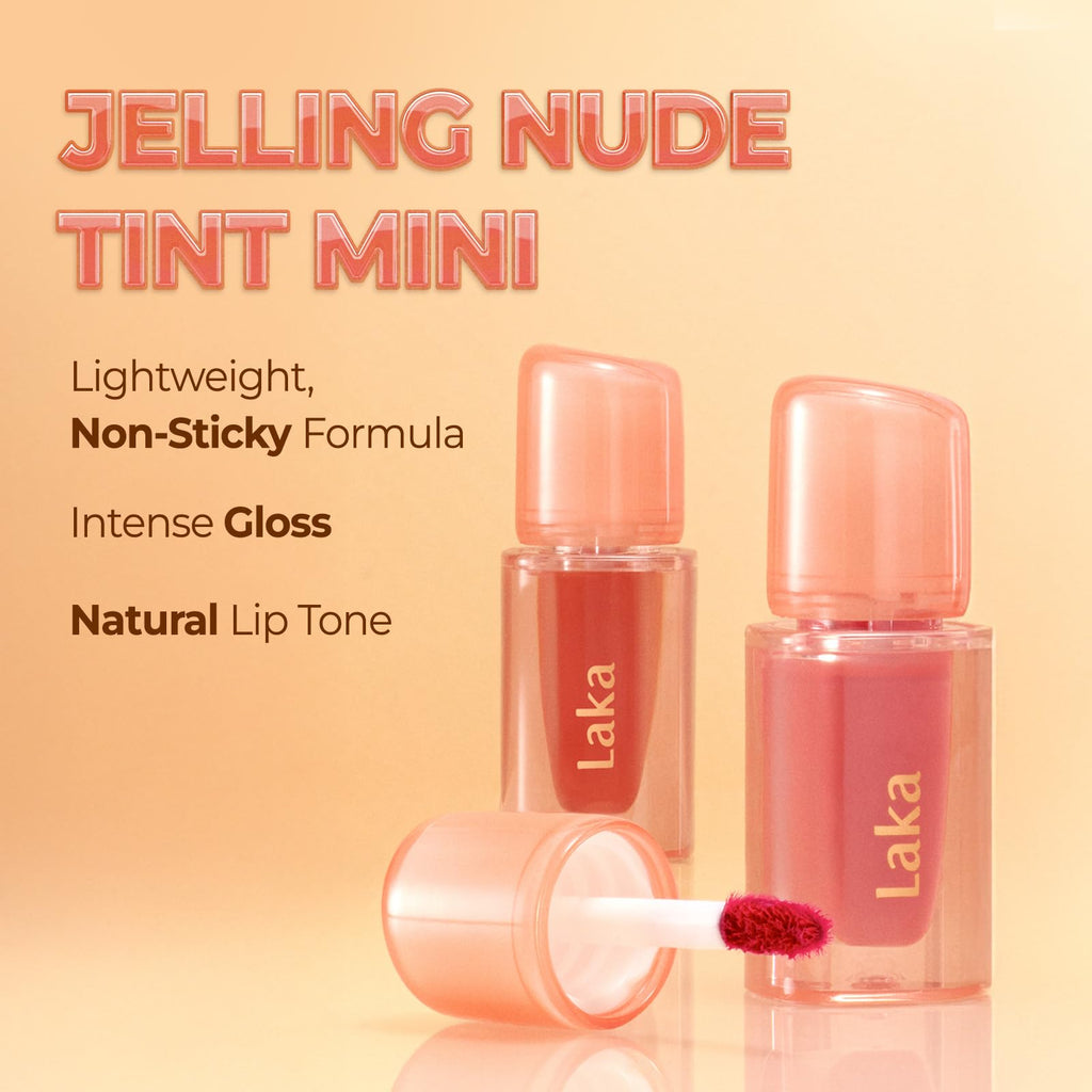 Laka Jelling Nude Gloss, Sheer Hydrating Lip Oil with No Stain, Non-Sticky, Nourishing Gloss for a Glowy Look, K-Beauty (301 Figring, 1.9g/0.07oz) - TrustMedUSA