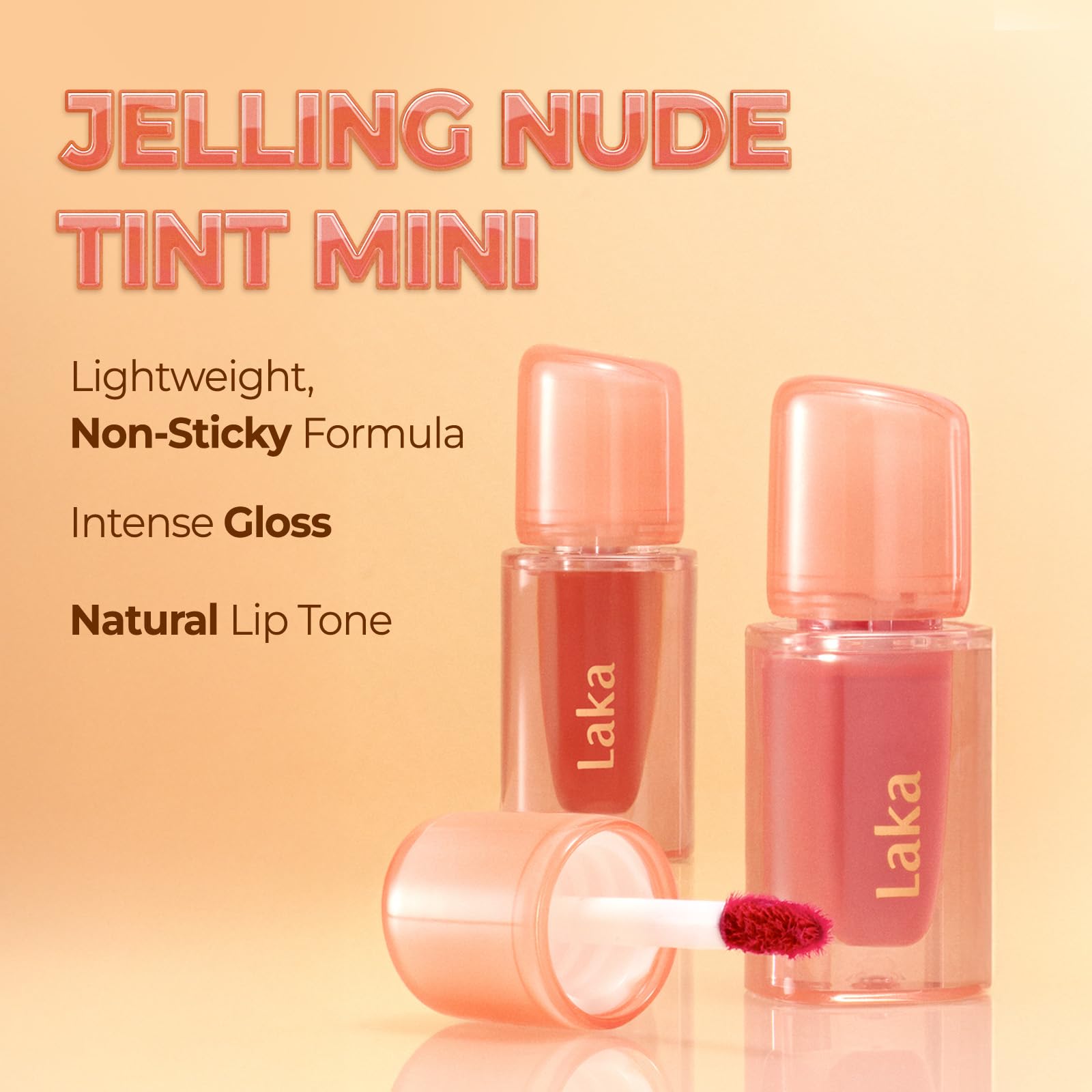 Laka Jelling Nude Gloss, Sheer Hydrating Lip Oil with No Stain, Non-Sticky, Nourishing Gloss for a Glowy Look, K-Beauty (301 Figring, 1.9g/0.07oz) - TrustMedUSA
