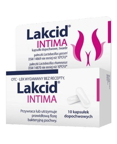 Lakcid Intima x 10 vaginal capsules - restores & maintain normal vaginal bacterial flora - TrustMedUSA