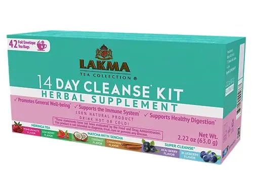 Lakma 14 Day Cleanse Kit Green Tea - 42 Tea Bags - TrustMedUSA