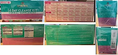 Lakma 14 Day Cleanse Kit Green Tea - 42 Tea Bags - TrustMedUSA