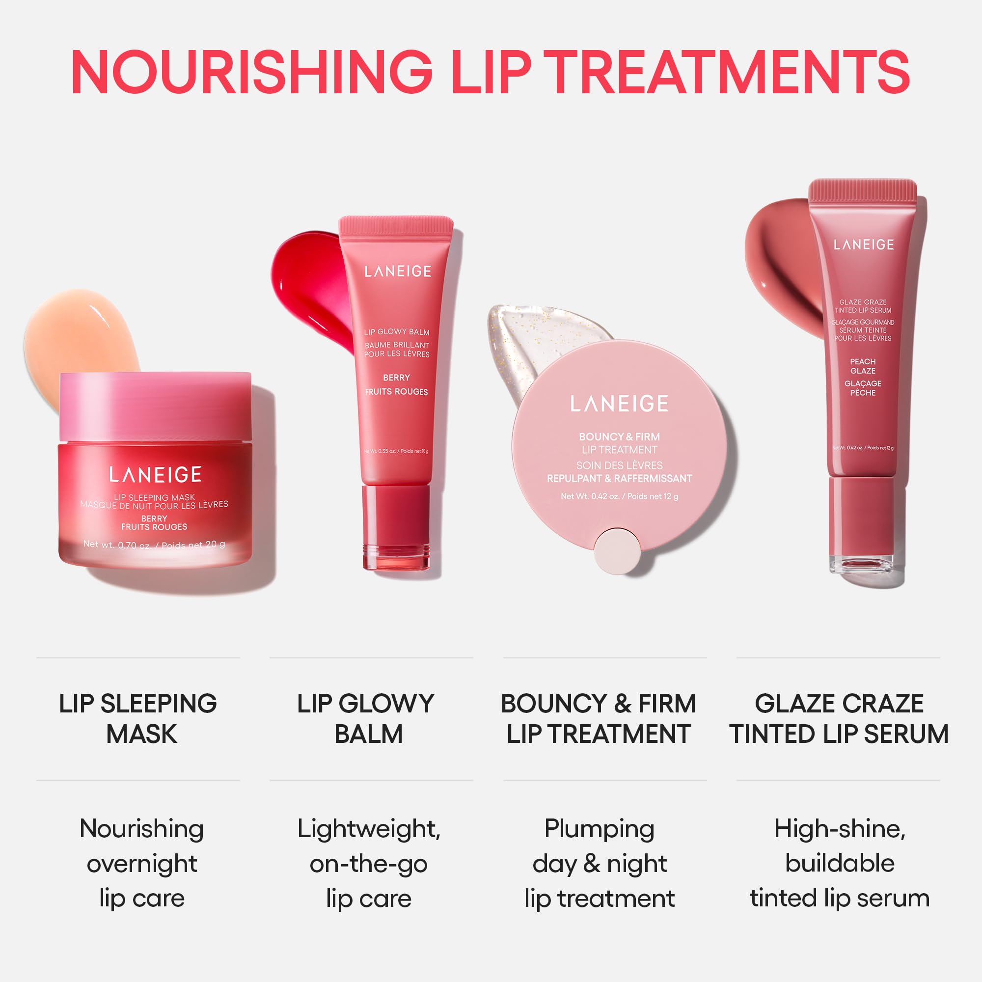 LANEIGE Glaze Craze Tinted Lip Serum, Raspberry Jam: Hydrating Lip Serum for Glossy, Nourished Lips with Plumping Polypeptides - TrustMedUSA